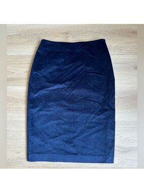 Banana Republic velvety blue pencil skirt sz4